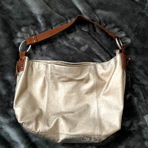 Sundance Ellington Sadie Hobo Bag Purse Gold Metallic Leather BEAUTIFUL Style